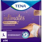 A package of tena intimates overnight underwear.