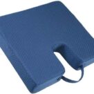 A blue cushion with an i-pad on it.